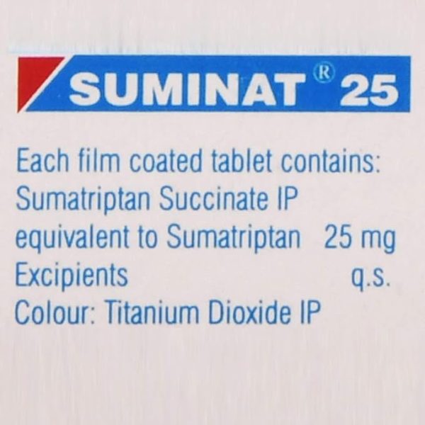 Sumatriptan 25mg ( Suminat 25mg Tablet ) - Image 2