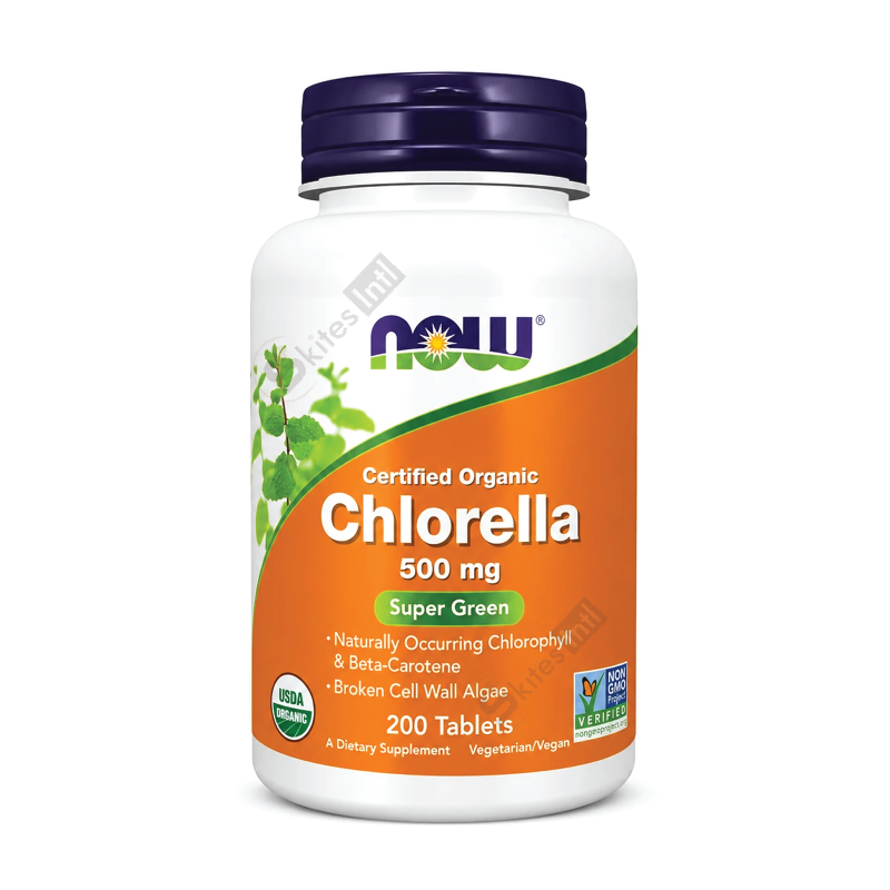 Organic Chlorella 500mg 200 Tablets (Now Foods)