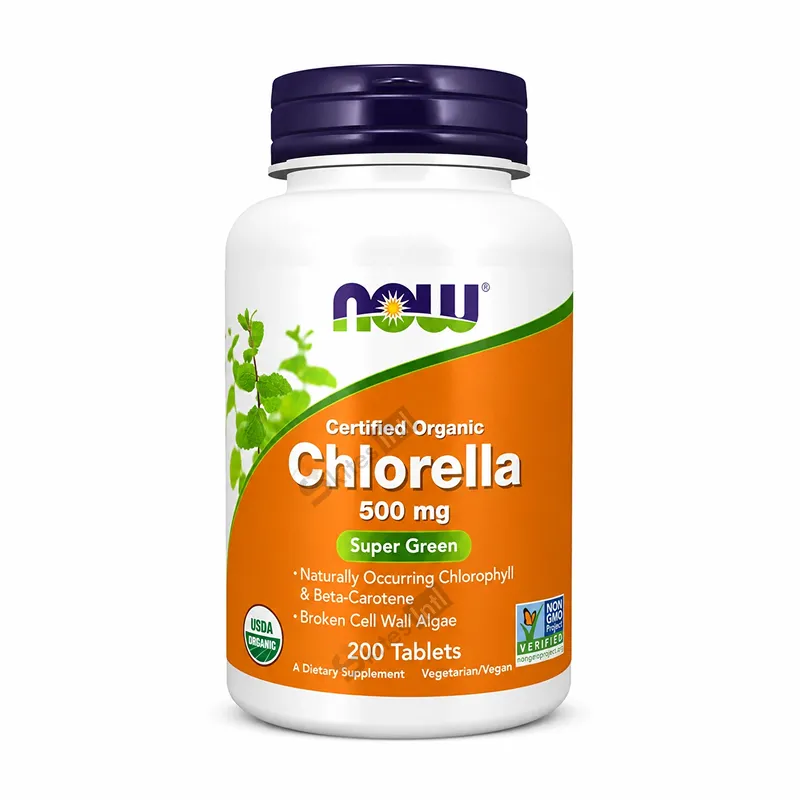 Organic Chlorella 500mg 200 Tablets (Now Foods)