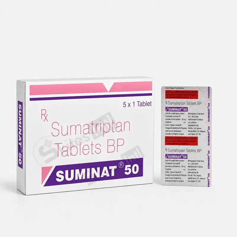 Sumatriptan 50mg( Suminat 50mgTablet )