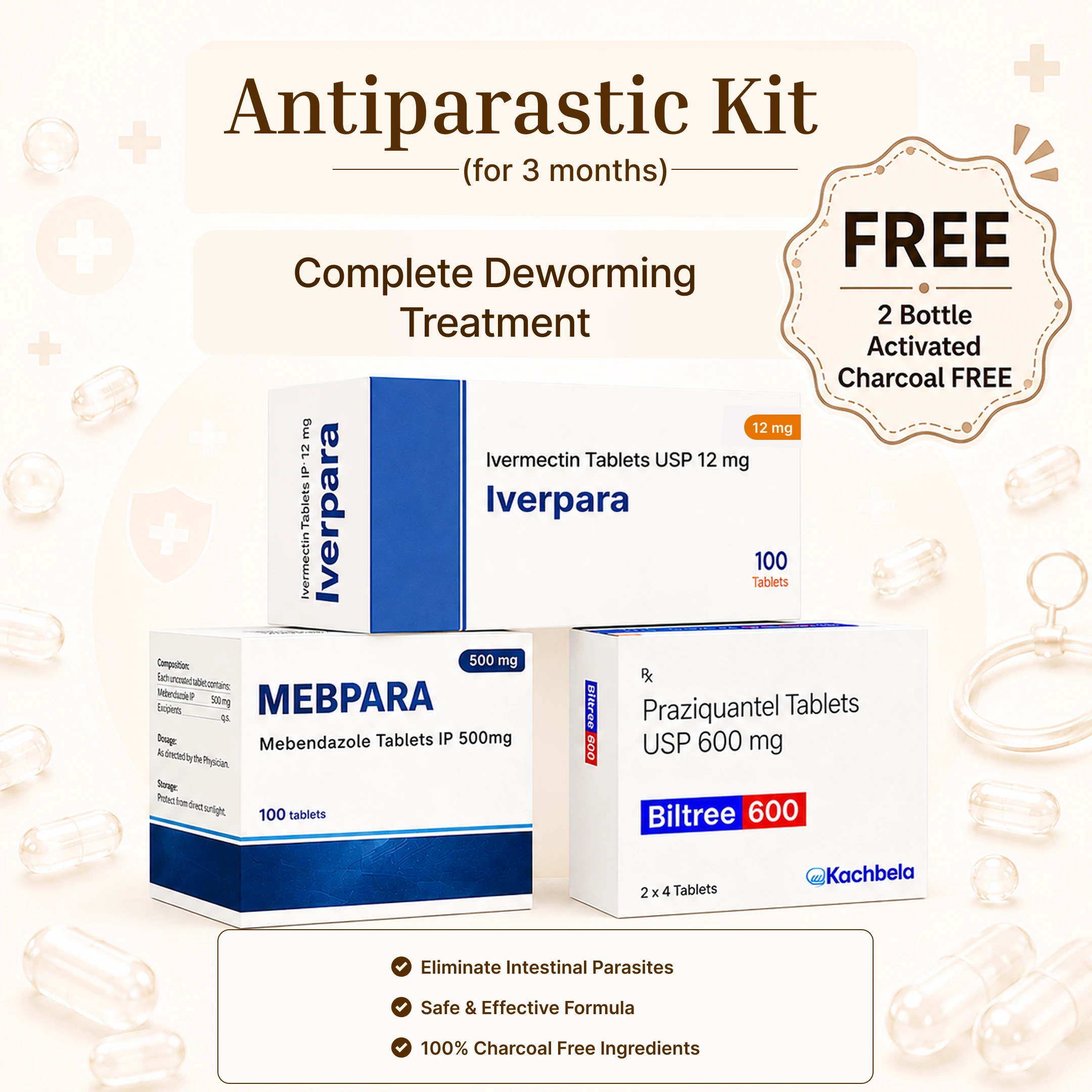 Antiparasitic kit (For 3 month)