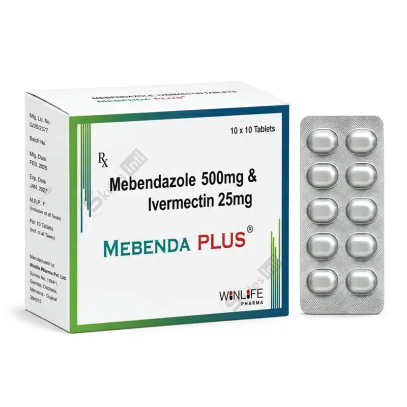 Mebendazole 500mg + Ivermectin 25mg (Mebenda Plus)
