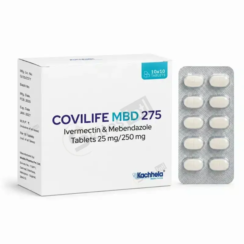 Ivermectin And Mebendazole Tablets 25mg/250mg(Covilife Mbd 275)