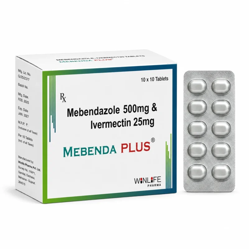 Mebendazole 500mg + Ivermectin 25mg (Mebenda Plus)