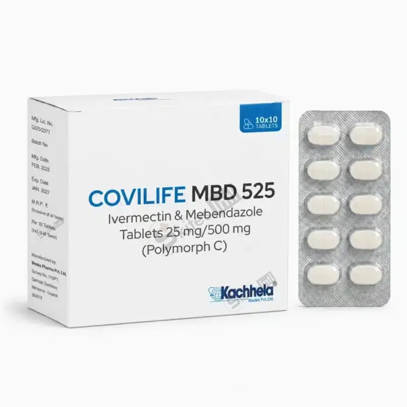 Ivermectin And Mebendazole Tablets 25mg/500mg(Covilife MBD 525)