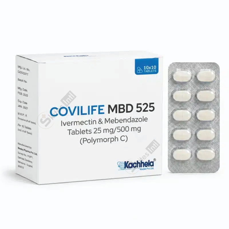 Ivermectin And Mebendazole Tablets 25mg/500mg(Covilife MBD 525)